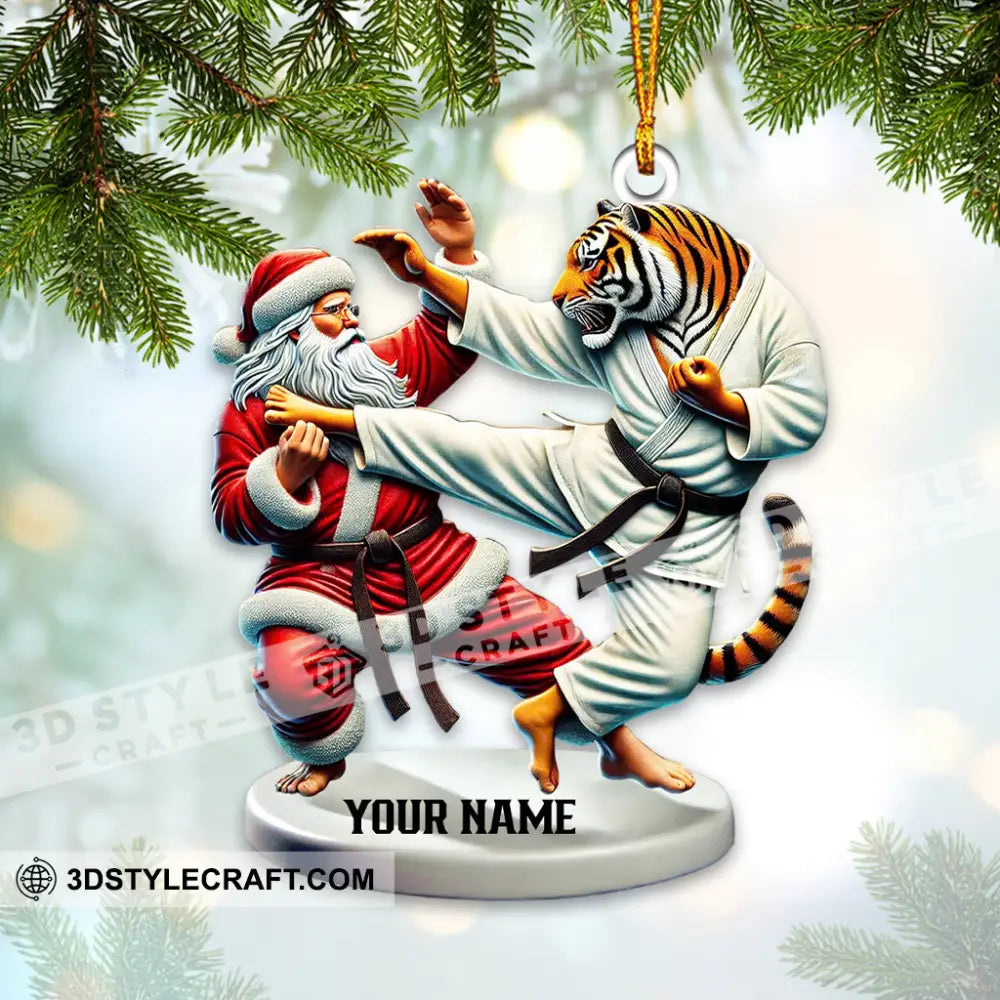 Karate Fighter Ornament Personalized