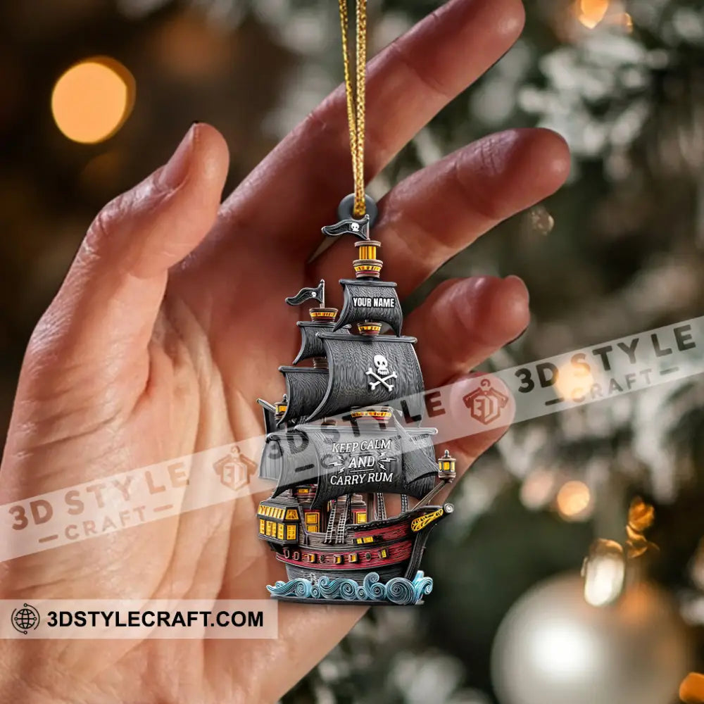 Keep Calm And Carry Rum Home Decor Christmas Ornament Personalized Ornament Ornament