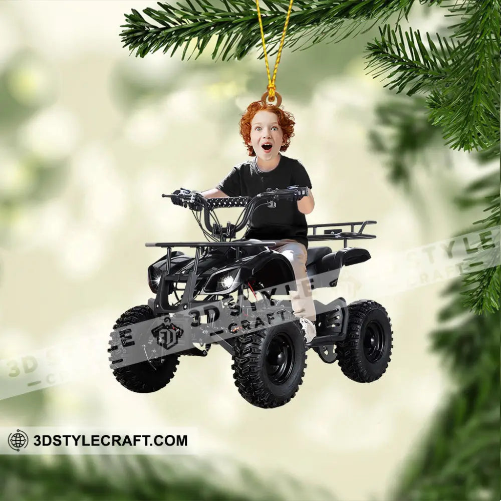 Kid Atv Christmas Home Decor Ornament Personalized