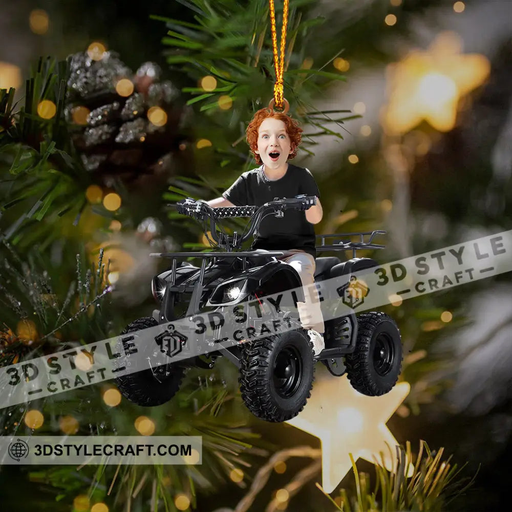 Kid Atv Christmas Home Decor Ornament Personalized