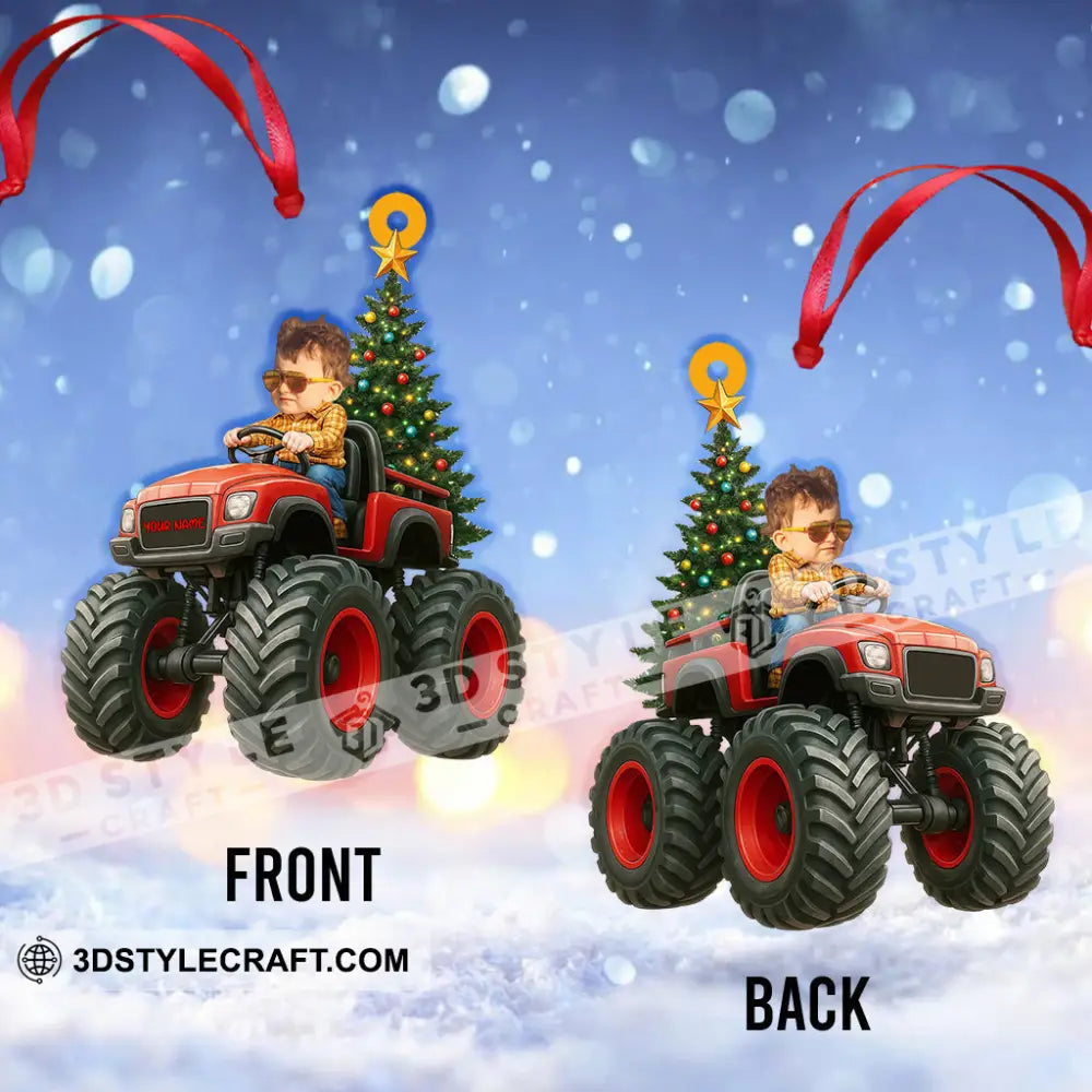 Kid On Car Home Decor Christmas Ornament Personalized Ornament Ornament