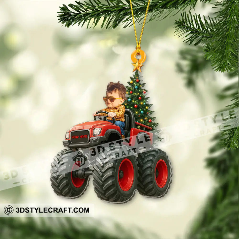 Kid On Car Home Decor Christmas Ornament Personalized Ornament Ornament