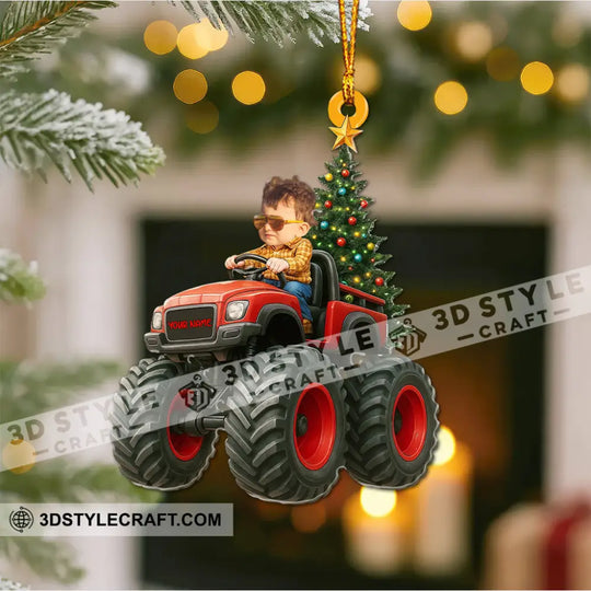 Kid On Car Home Decor, Christmas Ornament, Personalized Ornament style option 3