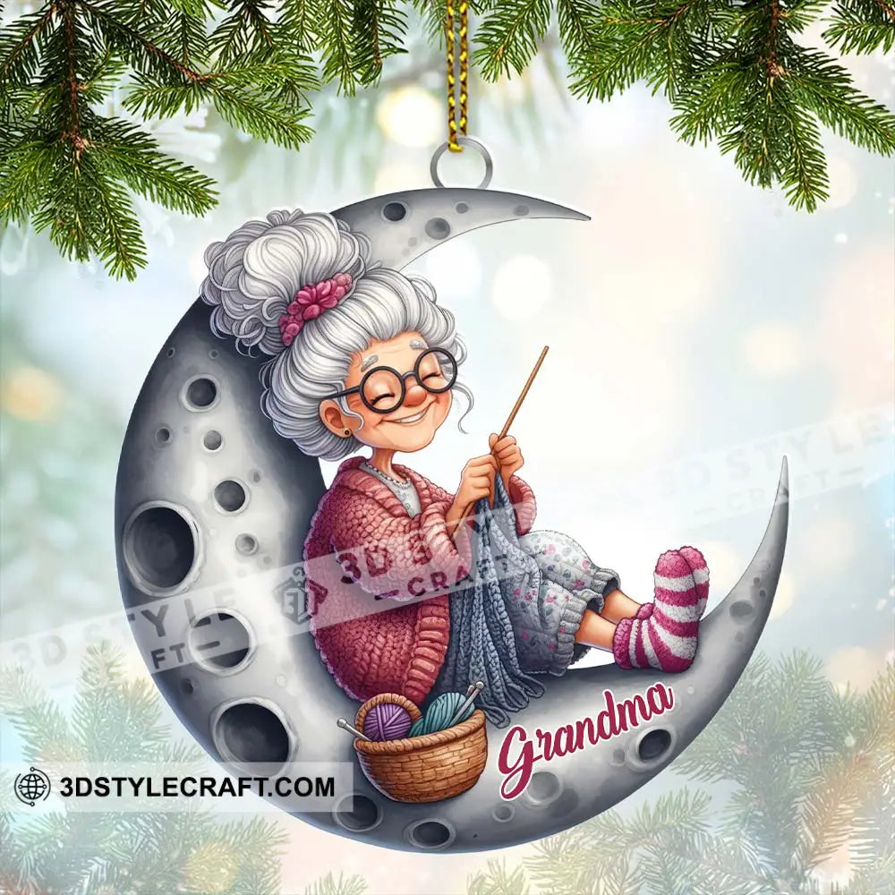 Knitting Woman Home Decor Christmas Ornament Personalized Ornament Ornament