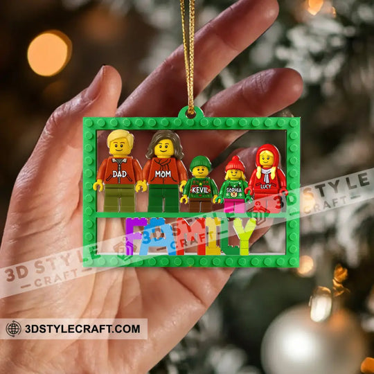 Lego Family Christmas Home Decor, Christmas Ornament, Personalized Ornament style option 2