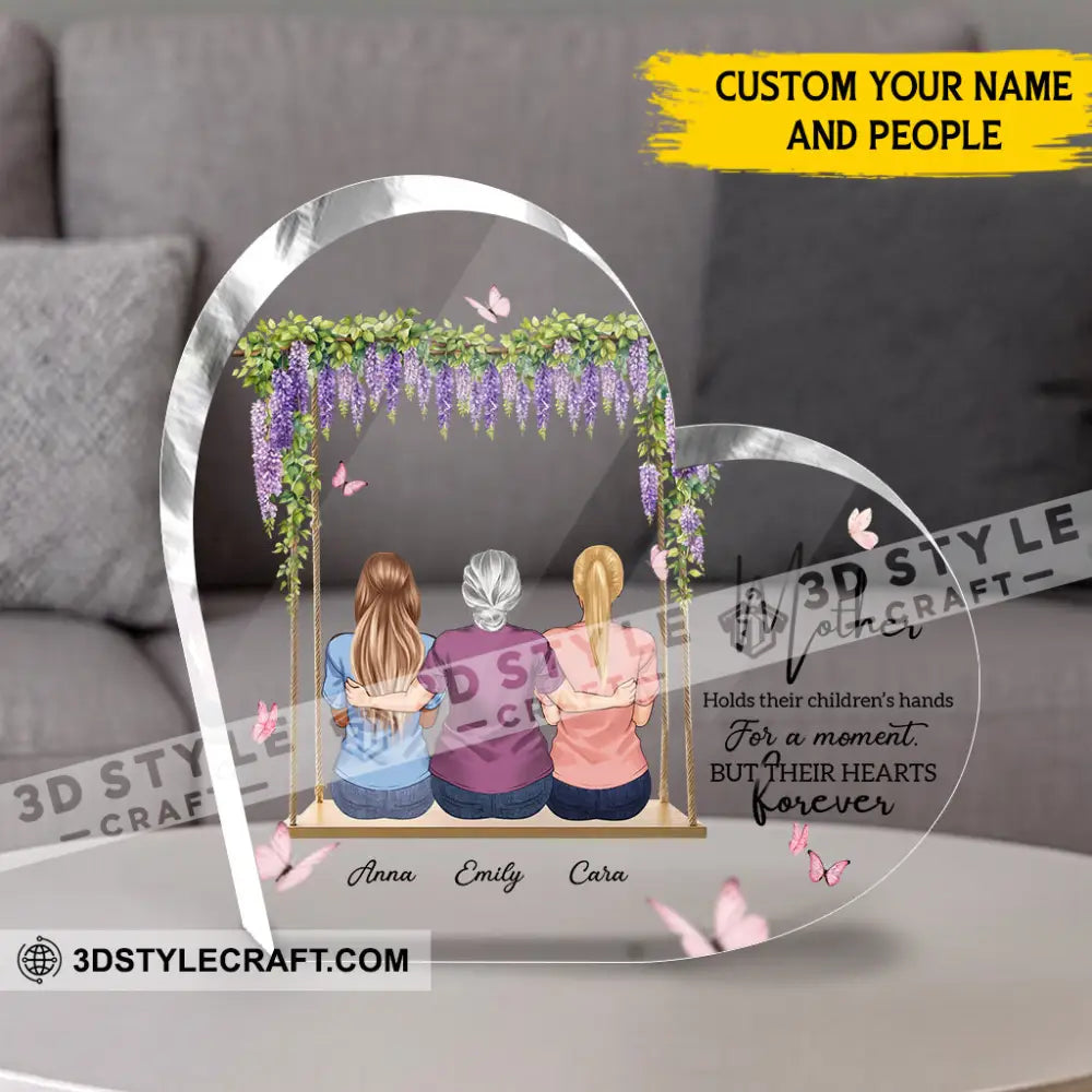 Love Forever Gift For Mother’s Day - Personalized Custom Shaped Acrylic Plaque 4’’ x 4’’ Custom Shaped Acrylic Plaque