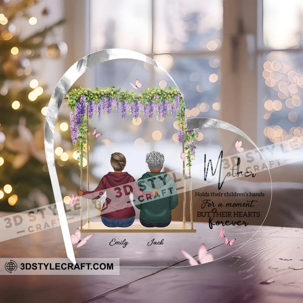 Love Forever Gift For Mother’s Day - Personalized Custom Shaped Acrylic Plaque Custom Shaped Acrylic Plaque