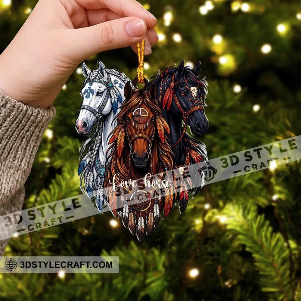 Love Horse Home Decor Christmas Ornament - Ornament