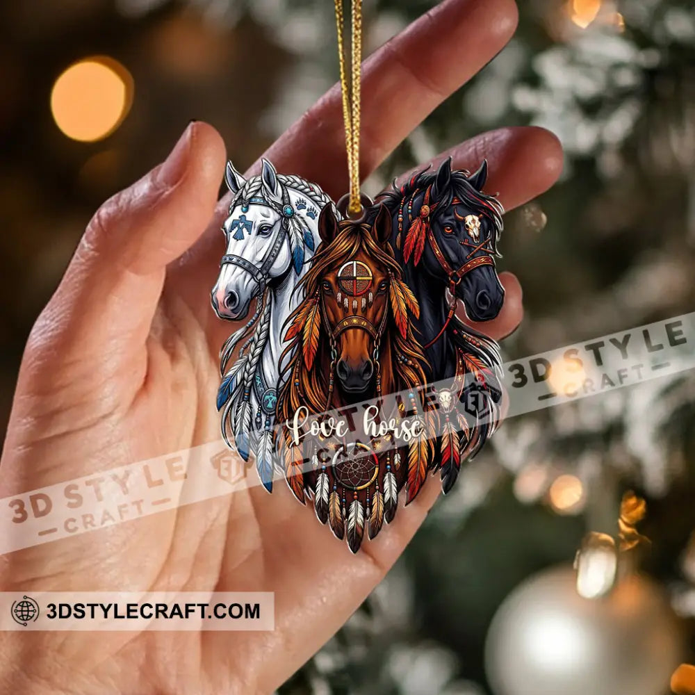 Love Horse Home Decor Christmas Ornament - Ornament