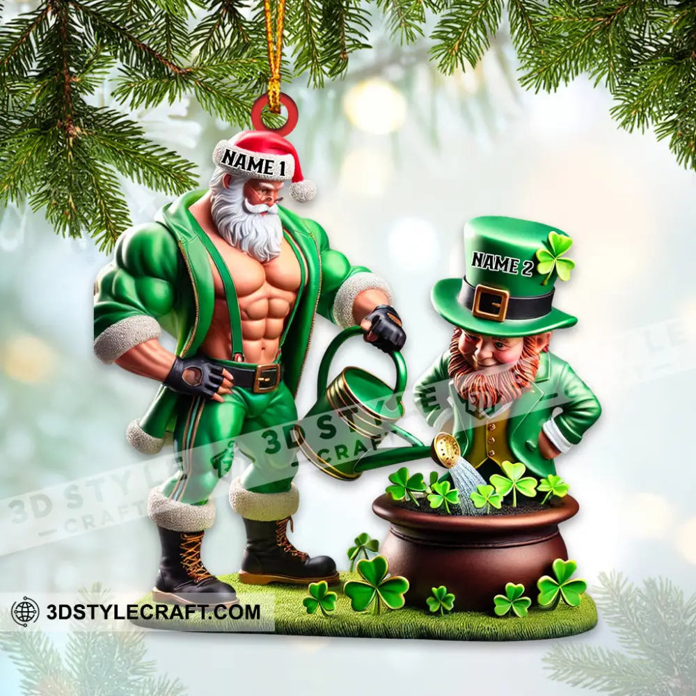 Lucky Leprechaun In Green Leotards Home Decor Christmas Ornament Personalized
