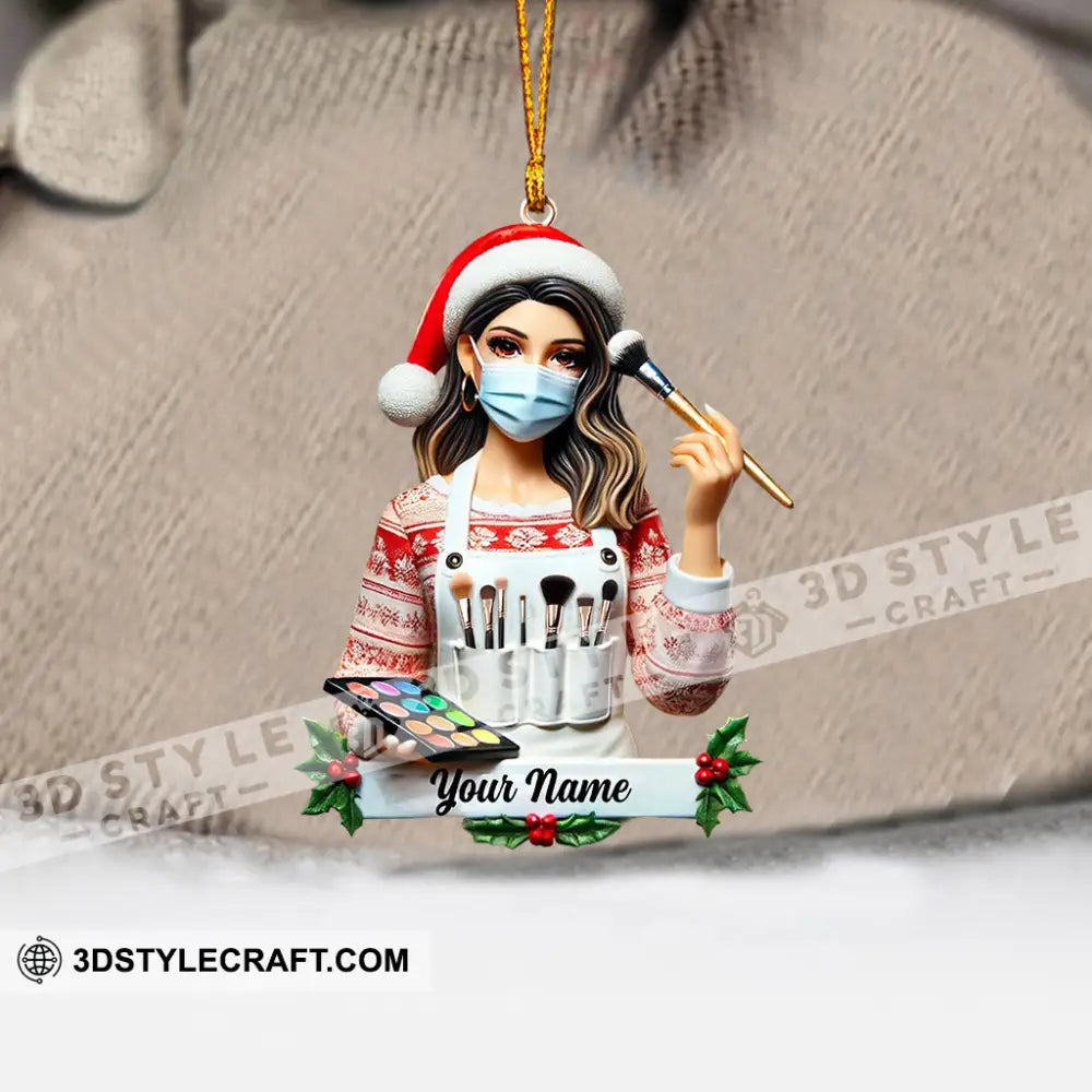 Makeup Artist Christmas Ornament Personalized