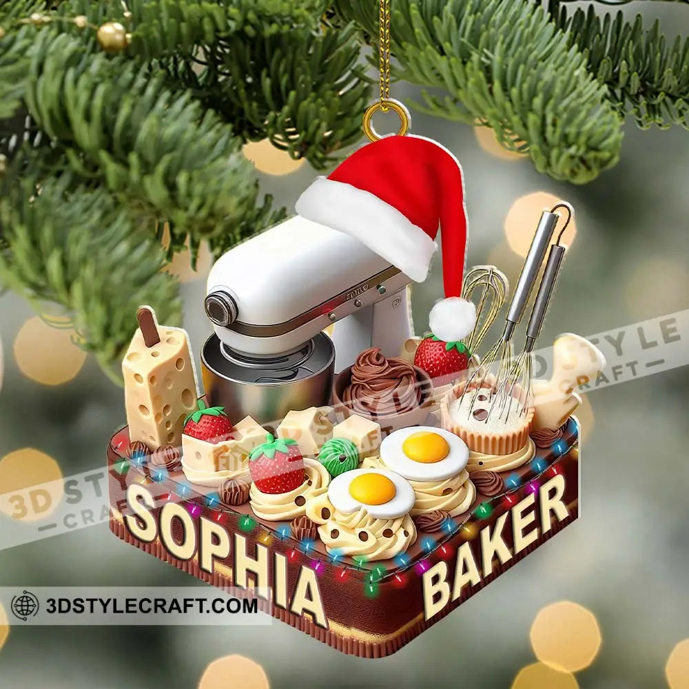 Making Cake Christmas Ornament Personalized 3.54’’ / 1