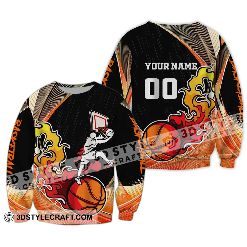 Man Shirt Basketball Custom Name T-Shirt Championship Gift For Player Long Sleeve / S