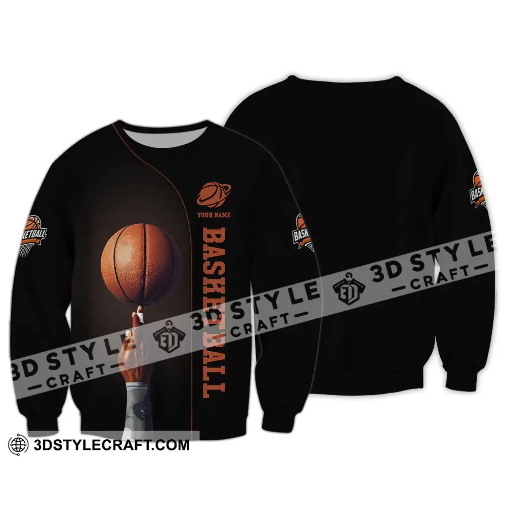 Man Shirt Basketball Custom Name T-Shirt Clothing Gift For Player Long Sleeve / S