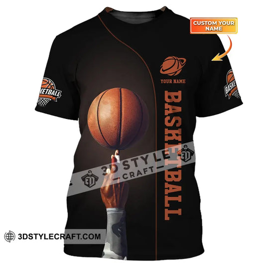 Man Shirt, Basketball Shirt, Custom Name T-Shirt, Basketball Clothing, Gift for Basketball Player style option 1