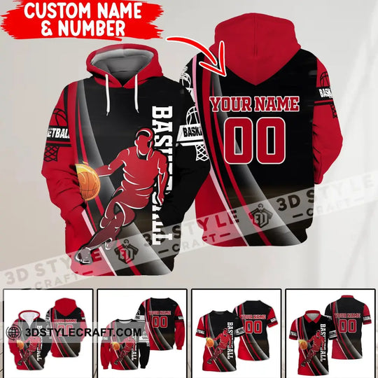 Man Shirt, Basketball Shirt, Custom Name T-Shirt, Basketball Man, Gift for Basketball Player style option 1
