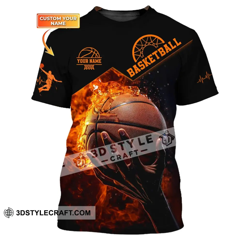 Man Shirt Basketball Custom Name T-Shirt Polo Gift For Player