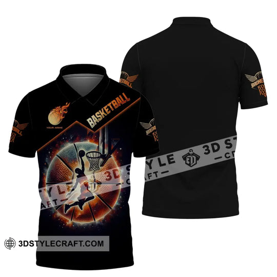 Man Shirt, Basketball Shirt, Custom Name T-Shirt, Basketball Polo, Gift for Basketball Player style option 4