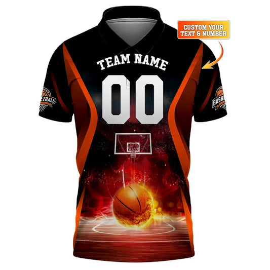 Man Shirt Basketball Polo Custom Name And Number T-Shirt Gift For Player