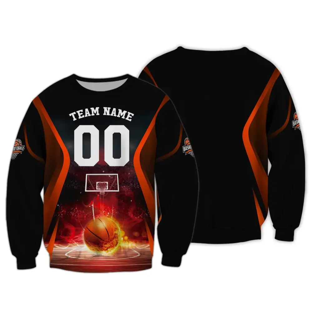 Man Shirt Basketball Polo Custom Name And Number T-Shirt Gift For Player Long Sleeve / S