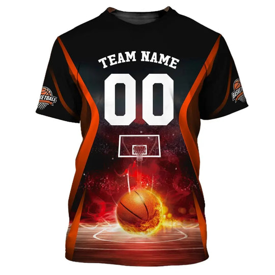 Man Shirt, Basketball Polo, Custom Name and Number Basketball T-Shirt, Gift for Basketball Player style option 2