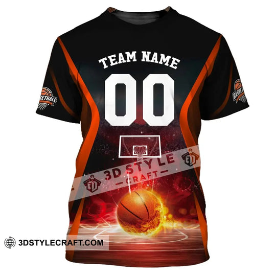 Man Shirt, Basketball Polo, Custom Name and Number Basketball T-Shirt, Gift for Basketball Player style option 2