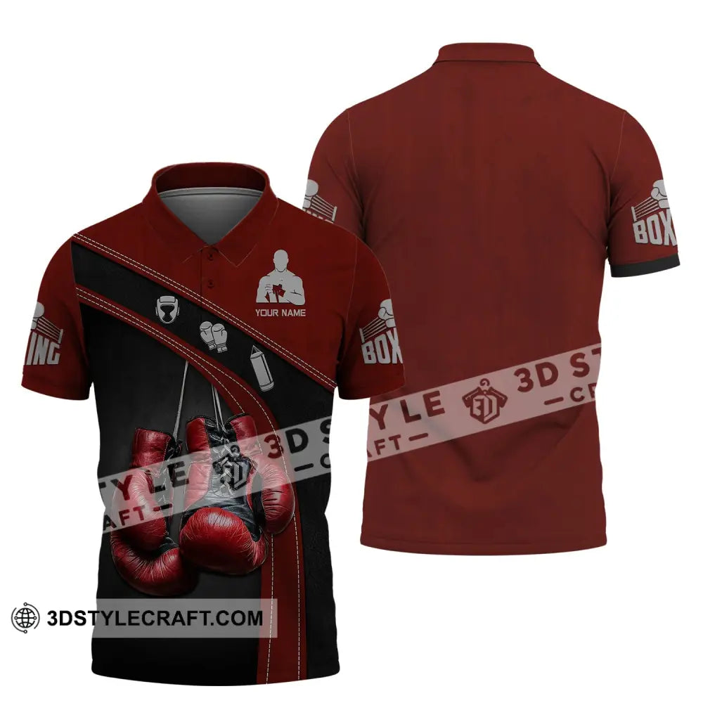 Man Shirt Boxing Custom Name T-Shirt Polo Gift For Lover / S