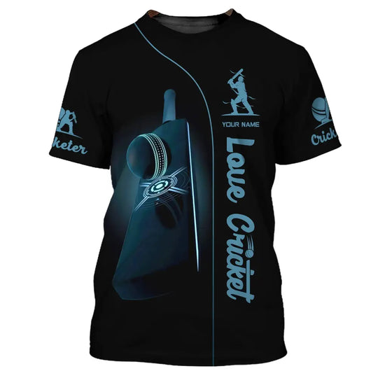 Man Shirt, Cricket Shirt, Custom Name Cricket T-Shirt, Gift for Cricket Lover style option 2