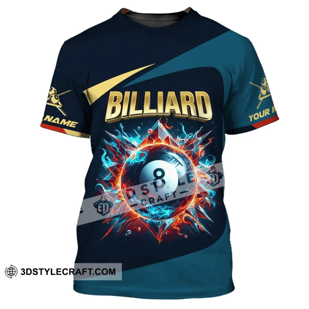 Man Shirt Custom Billiards T-Shirt Lover Gift For Players T-Shirt / S