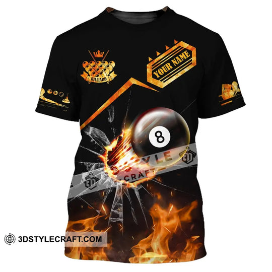 Man Shirt, Custom Billiards Shirt, Billiards T-shirt, Billiards Lover Gift, Shirt For Billiards Players style option 2