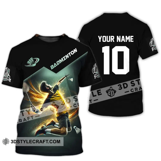 Man Shirt, Custom Name and Number Badminton Polo Shirt, Badminton Club Uniform, Badminton T-Shirt style option 3
