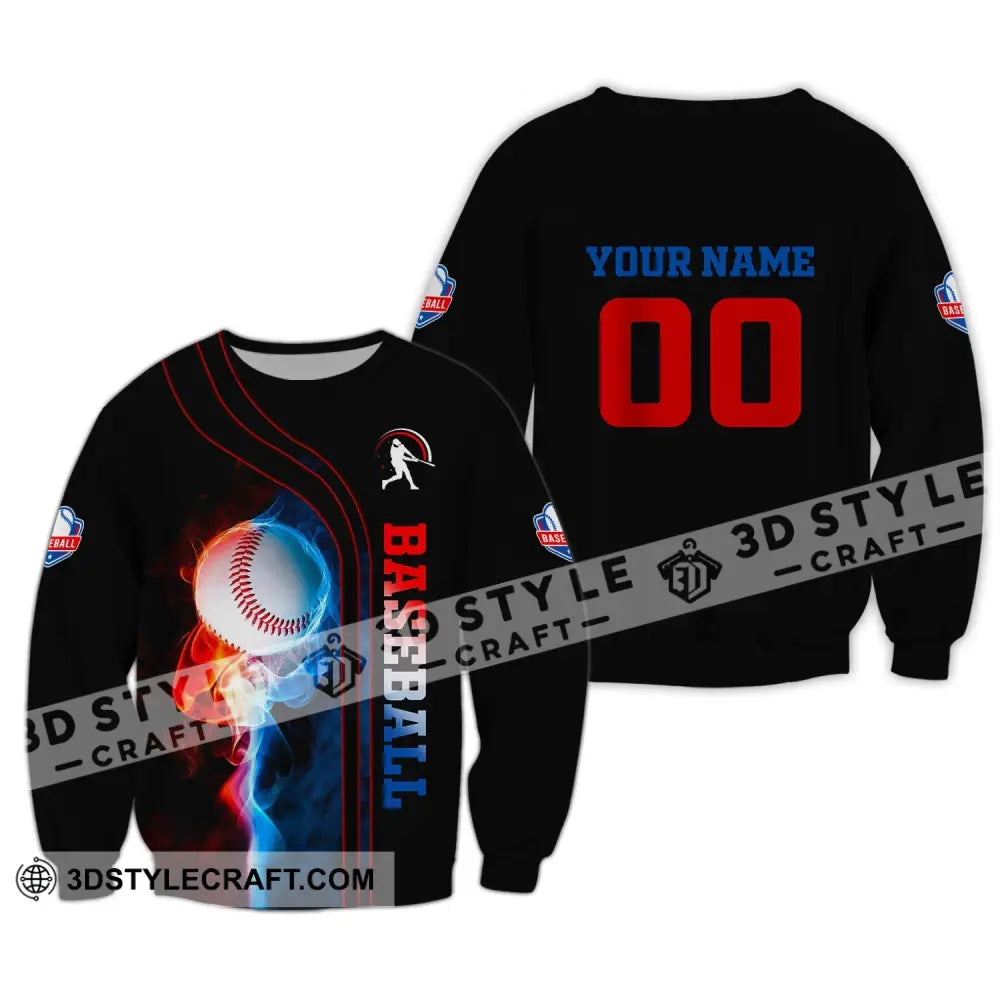 Man Shirt Custom Name And Number Baseball T-Shirt Gift For Player Long Sleeve / S