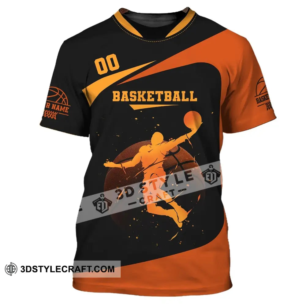 Man Shirt Custom Name And Number Basketball Gift For Player T-Shirt / S