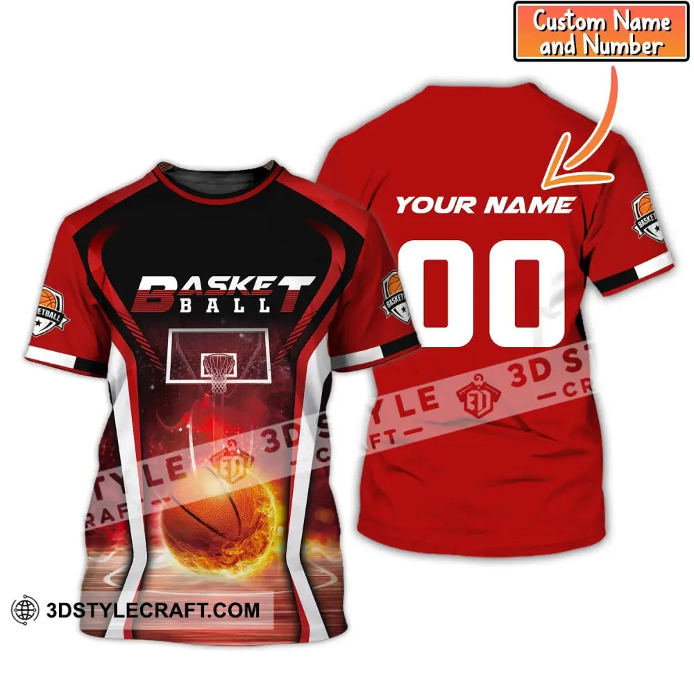 Man Shirt Custom Name And Number Basketball T-Shirt Gift For Player