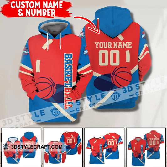 Man Shirt Custom Name And Number Basketball T-Shirt Gift For Player T-Shirt