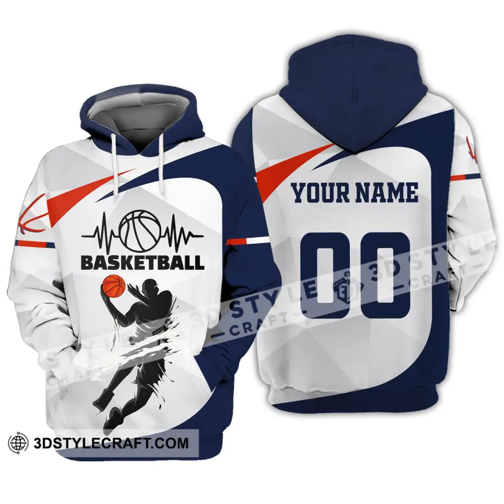 Man Shirt Custom Name And Number Basketball T-Shirt Gift For Player Hoodie / S