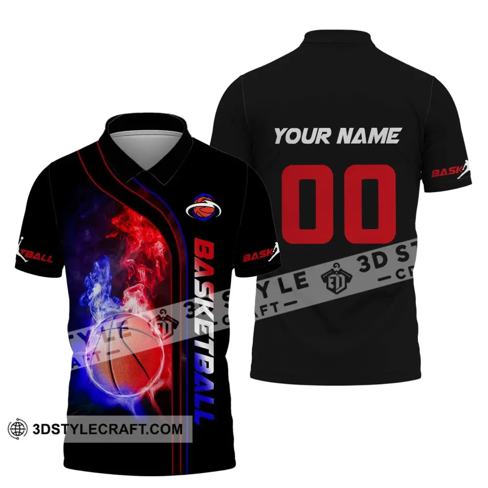 Man Shirt Custom Name And Number Basketball T-Shirt Gift For Player Polo / S