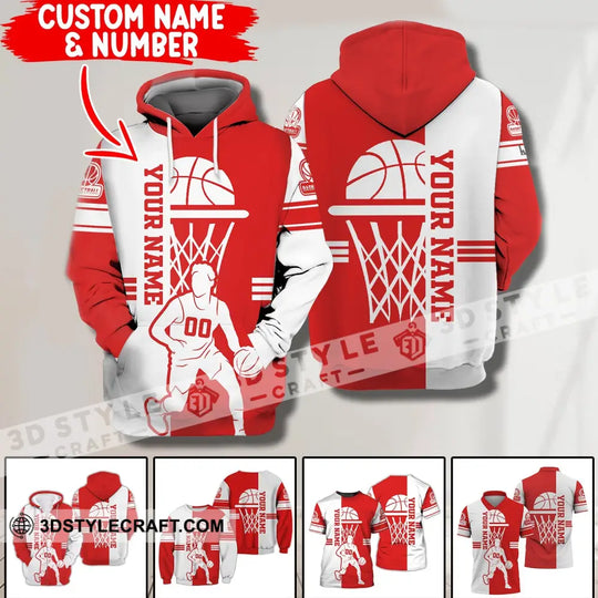 Man Shirt, Custom Name and Number Basketball T-Shirt, Basketball Love, Gift for Basketball Player style option 1
