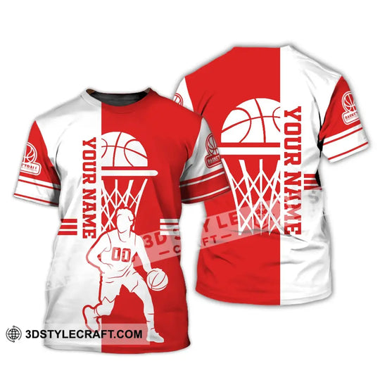 Man Shirt, Custom Name and Number Basketball T-Shirt, Basketball Love, Gift for Basketball Player style option 2