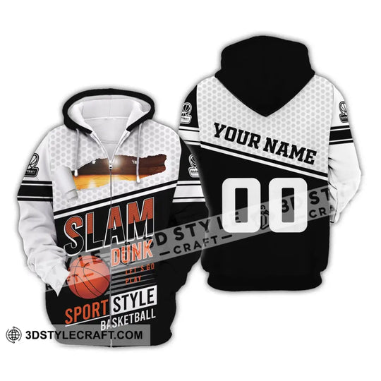 Man Shirt, Custom Name and Number Basketball T-Shirt, Slam Dunk Sport Style, Gift for Basketball Player style option 3