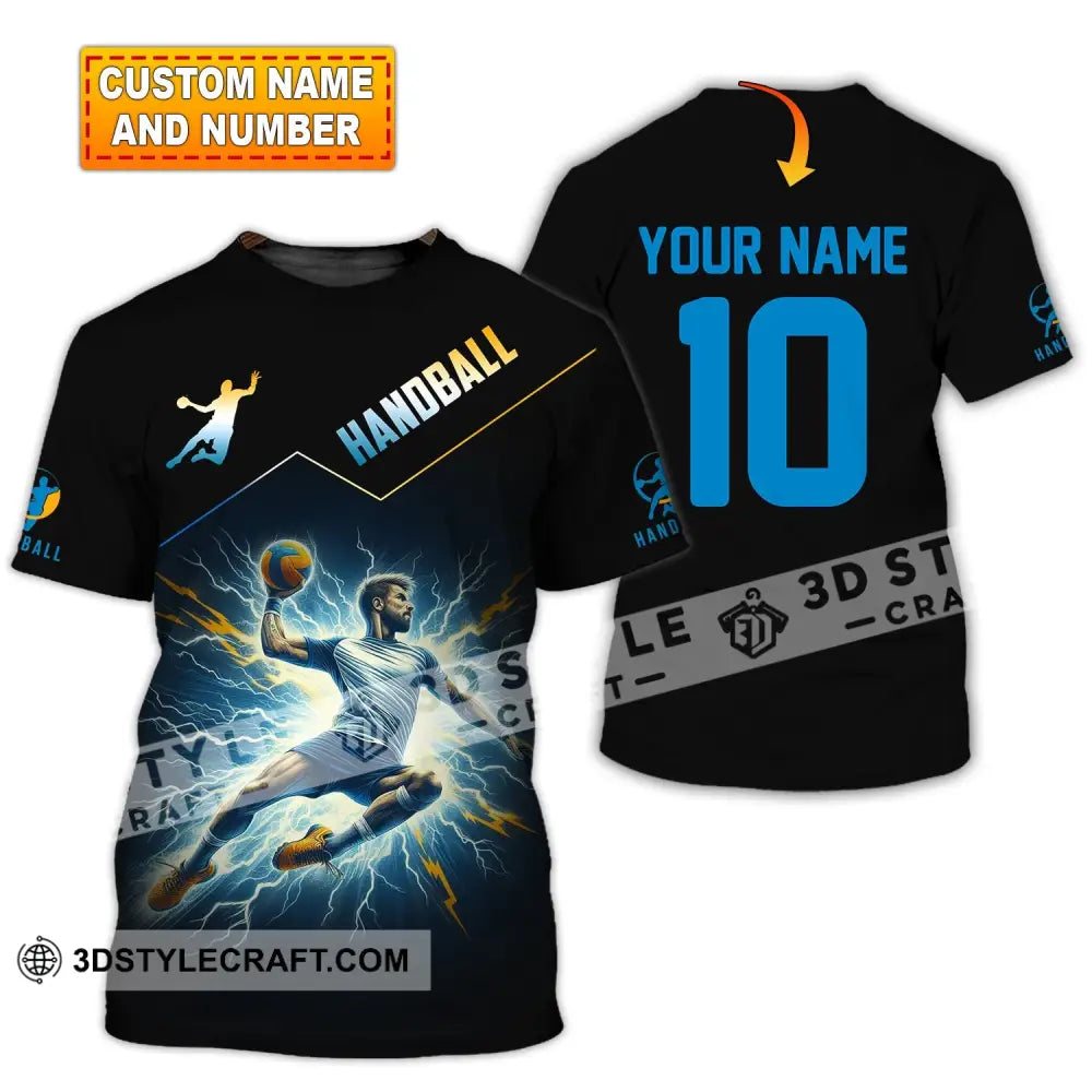 Man Shirt Custom Name And Number Handball Player Hoodie Polo Long Sleeve T-Shirt