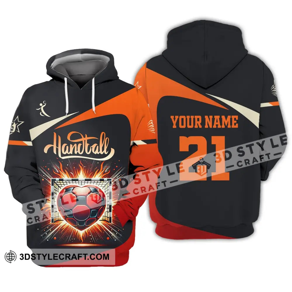 Man Shirt Custom Name And Number Handball Polo Long Sleeve Club Uniform Lover Gift Hoodie / S