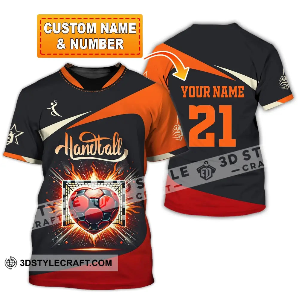 Man Shirt Custom Name And Number Handball Polo Long Sleeve Club Uniform Lover Gift T-Shirt