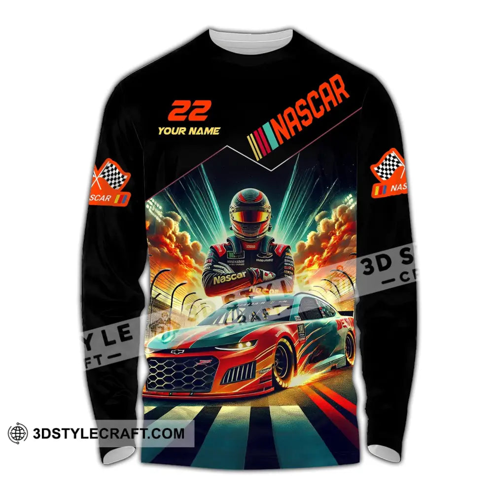 Man Shirt Custom Name And Number Nascar Hoodie Polo Long Sleeve / S T-Shirt