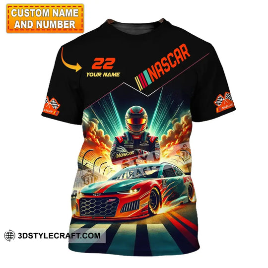 Man Shirt, Custom Name and Number Nascar Shirt, Nascar Hoodie Polo Long Sleeve Shirt style option 1