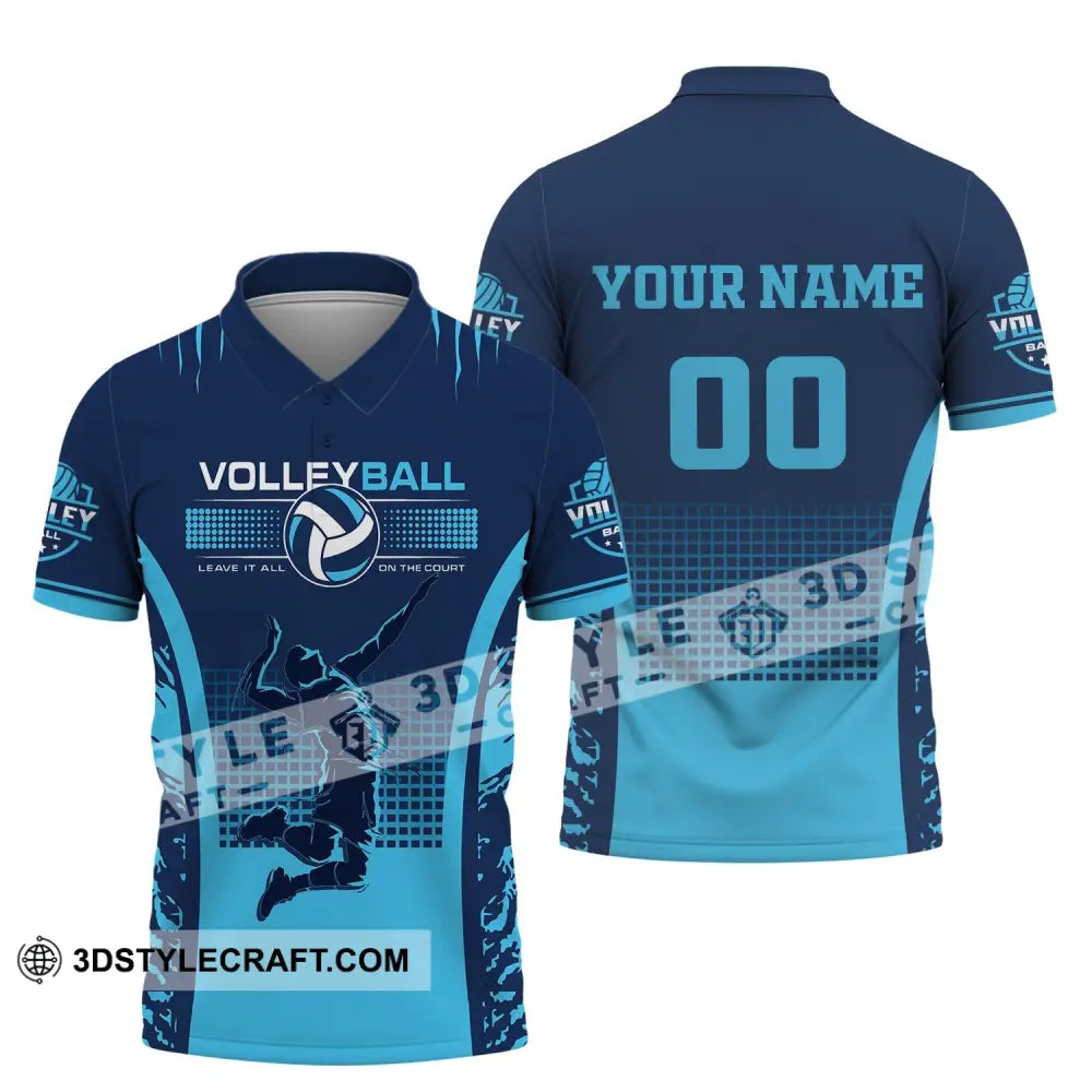 Man Shirt Custom Name And Number Volleyball T-Shirt Gift For Volleybal Player Polo / S