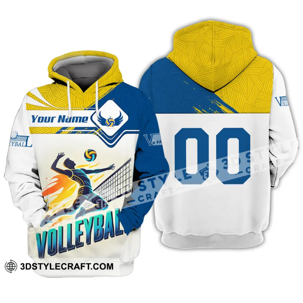 Man Shirt Custom Name And Number Volleyball T-Shirt Hoodie Long Sleeve Gift For Lovers / S T-Shirt