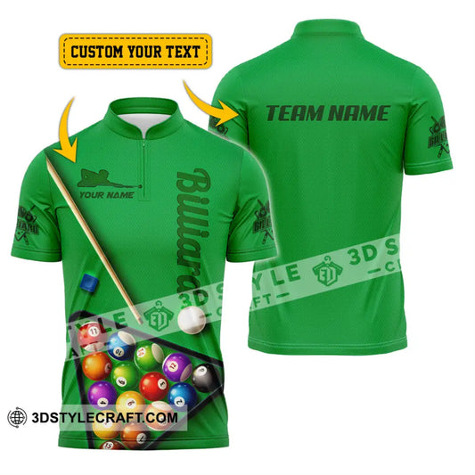 Man Shirt Custom Name And Team For Billiard Lover Hoodie Polo Long Sleeve T-Shirt