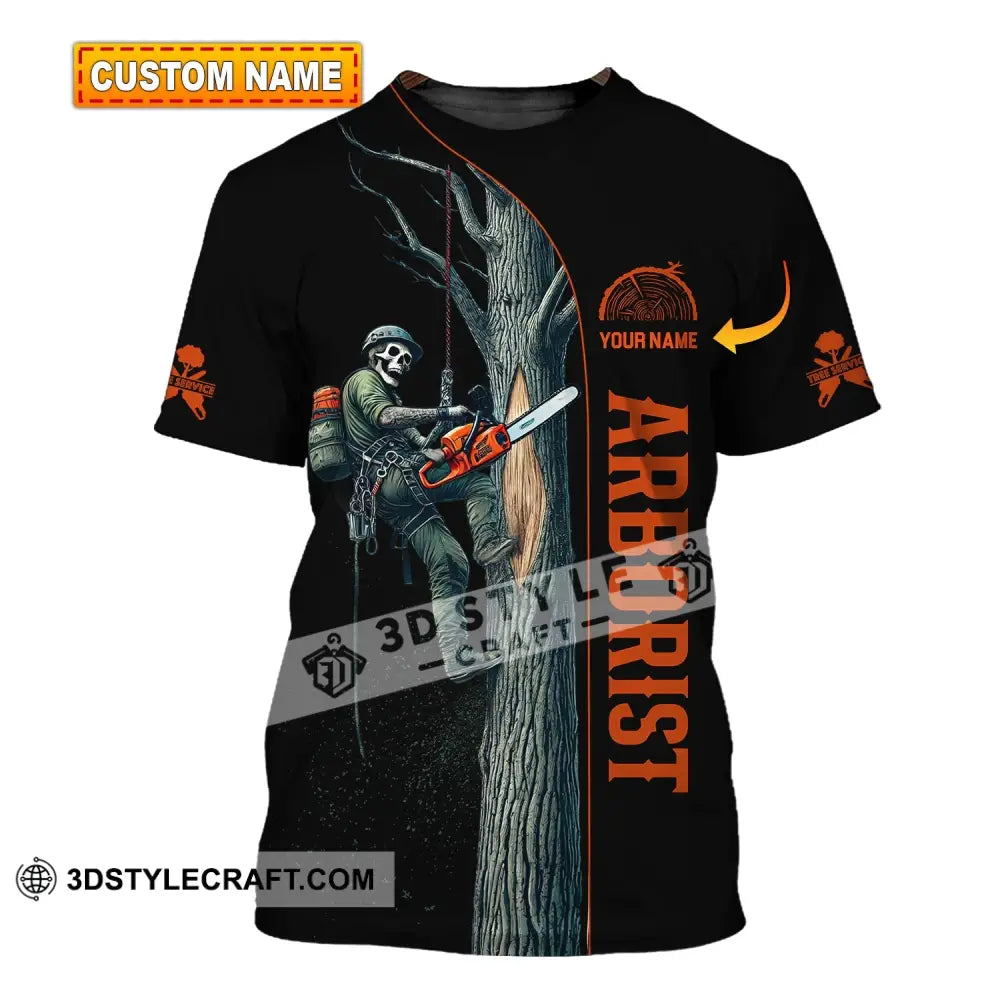 Man Shirt Custom Name Arborist T-Shirt Hoodie Long Sleeve T-Shirt