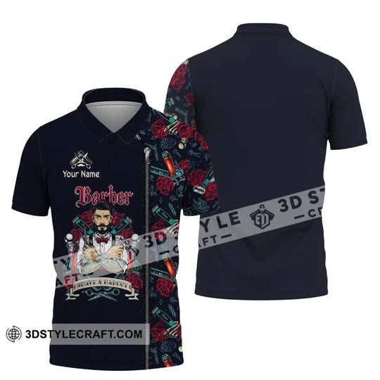 Man Shirt, Custom Name Barber Shirt, Barber Apparel, T-Shirt For Barber Shop style option 4
